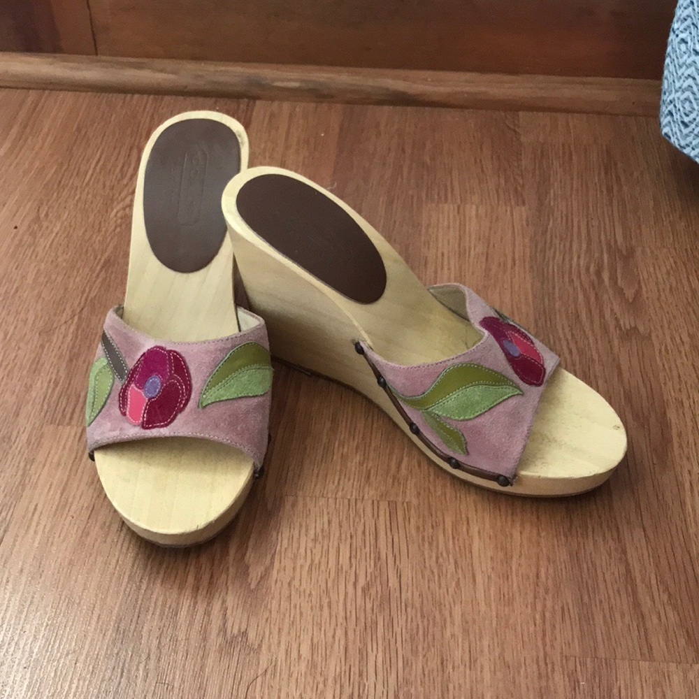 Coach Suede wedges, size 7